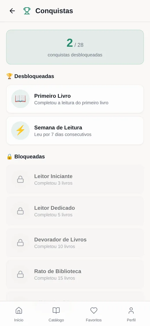 Estante Digital — Conquistas